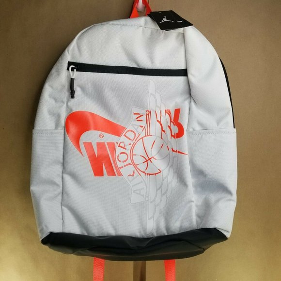 Nike Air Jordan Remix Backpack White 9A0167-001 Laptop Storage Inside New